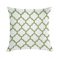 PANTONE COLOUR OF THE YEAR 2017 GREENERY DOMES QUATREFOIL GEOMETRIC PATTERN BY OZCUSHIONSTOO Soft Gift Ready Throw Pillow