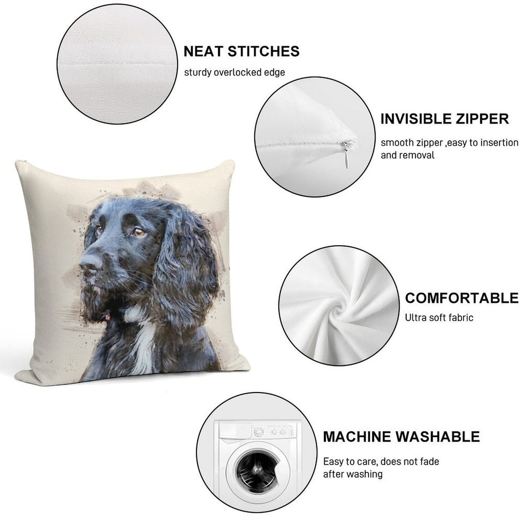 Autumnal Spaniel Soft Decorative Cover Throw Pillow