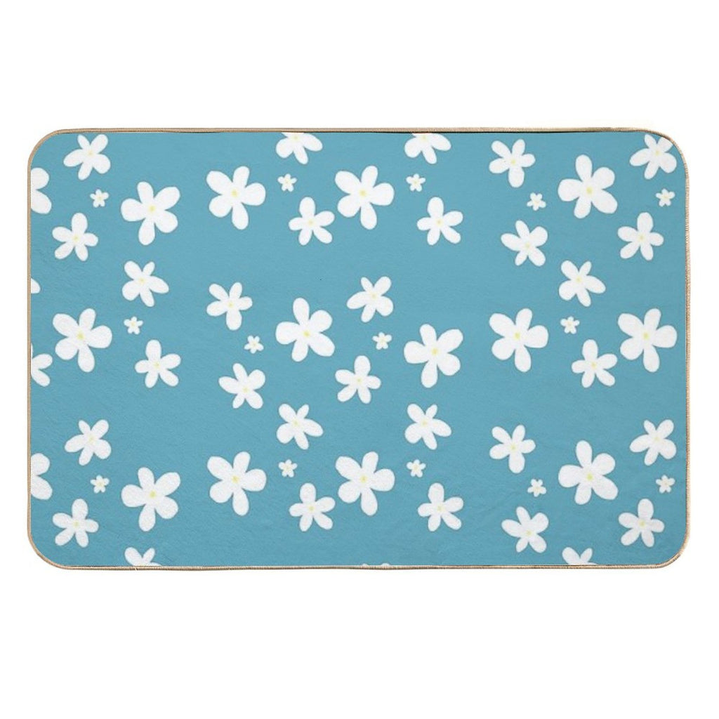Daisy Pattern  Pet-Safe Bath Mat