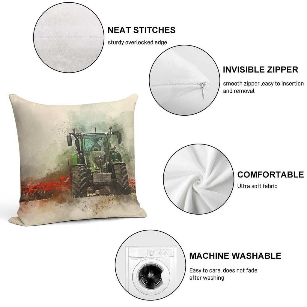 Fendt Tractor Grafting Soft Style Accent Throw Pillow