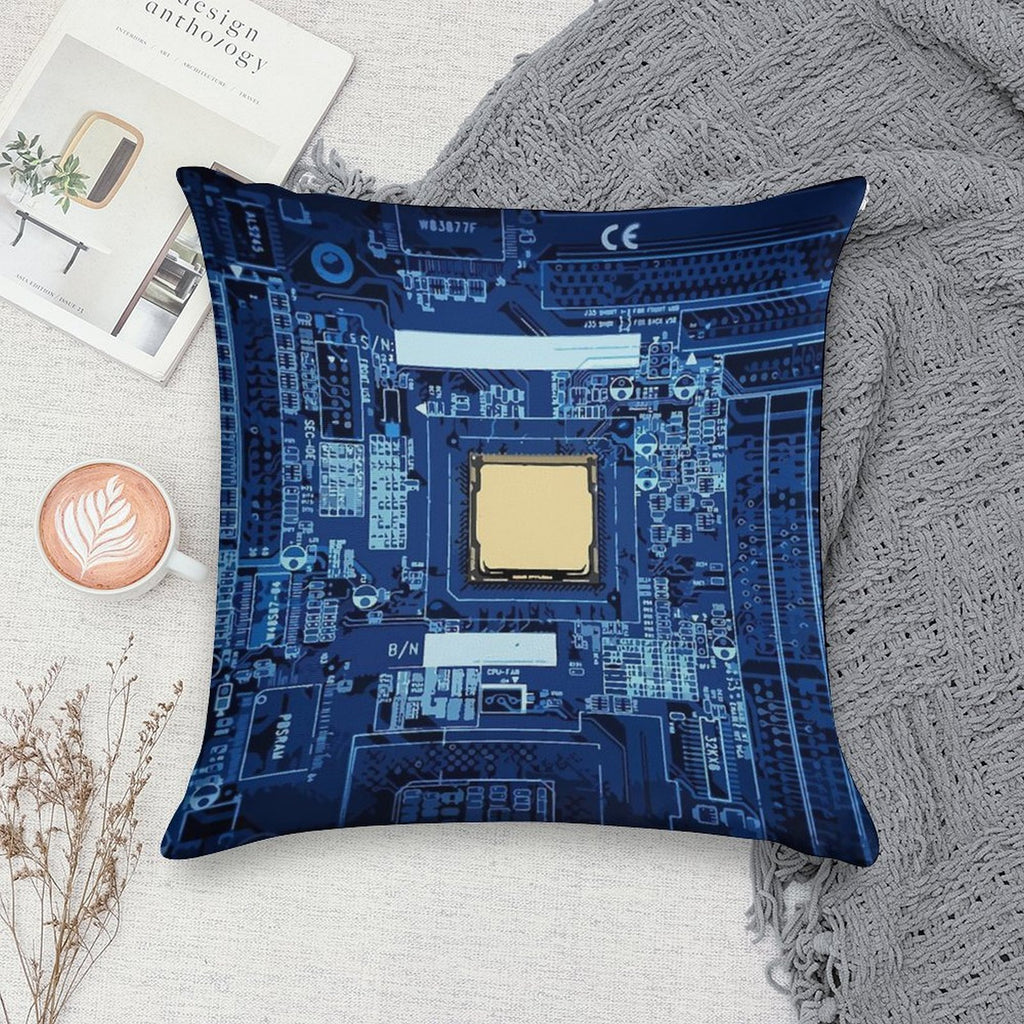 Motherboard CPU Soft Anti-Pilling Throw Pillow