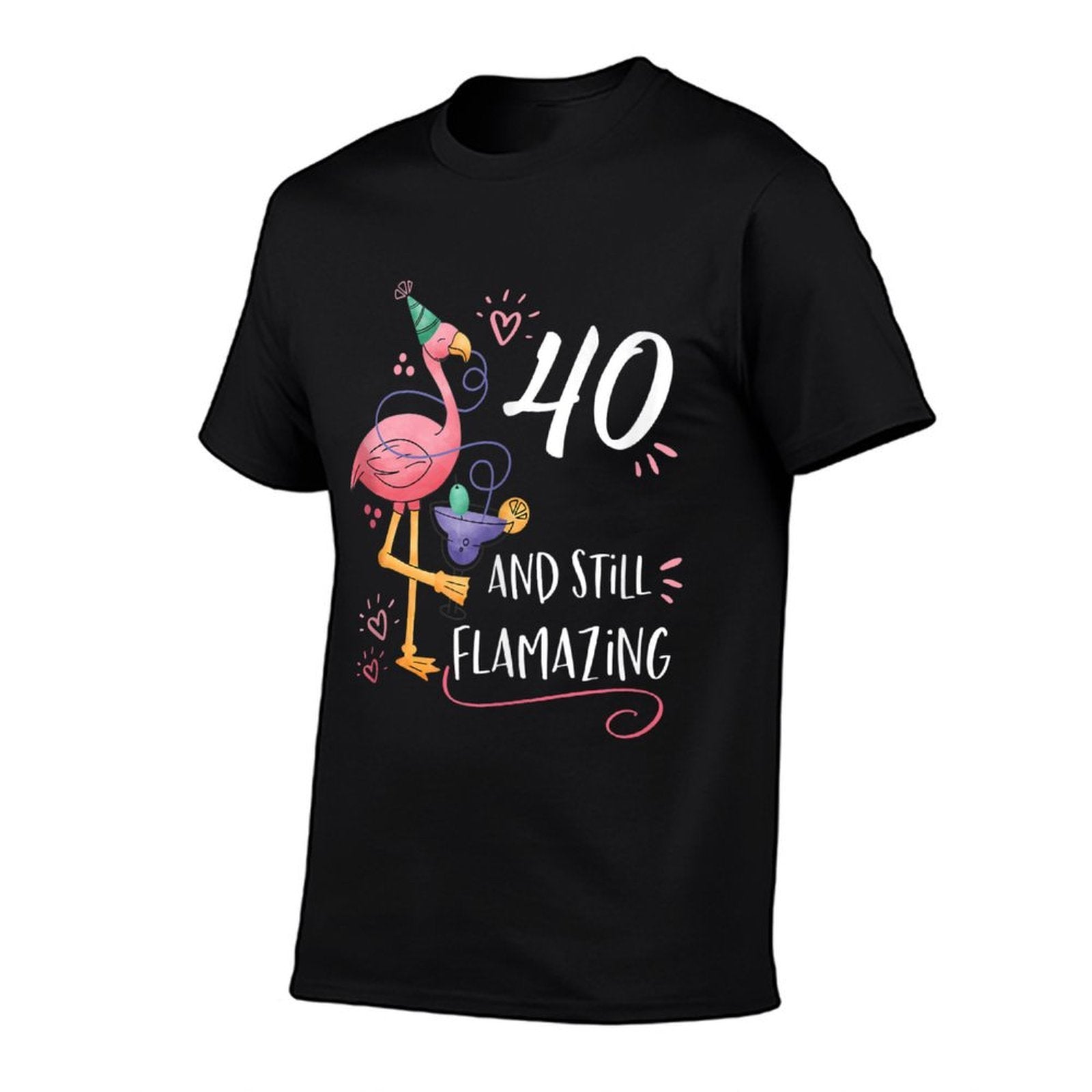 Flamingo Flamazing 40th Birthday Decorations Supplies  Relaxed-fit T-Shirt