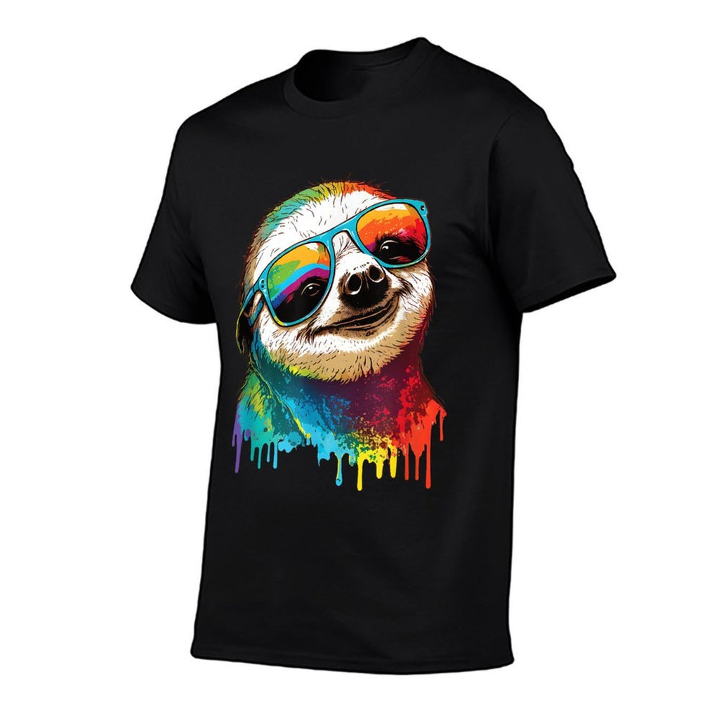 Sloth Colorful Sloth Outfit Mens Sloth Lover  Durable T-Shirt