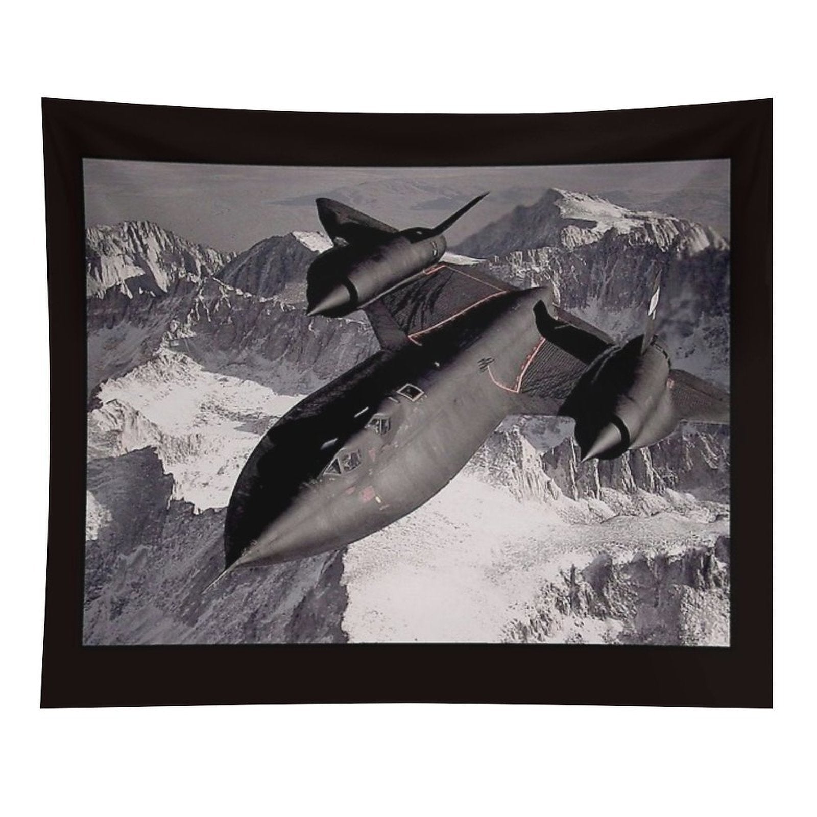 BLACKBIRD SUPERSONIC  United States Military Jet Print Tapestry