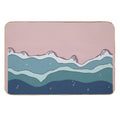 Cartoonish Seashore  Odorless Bath Mat