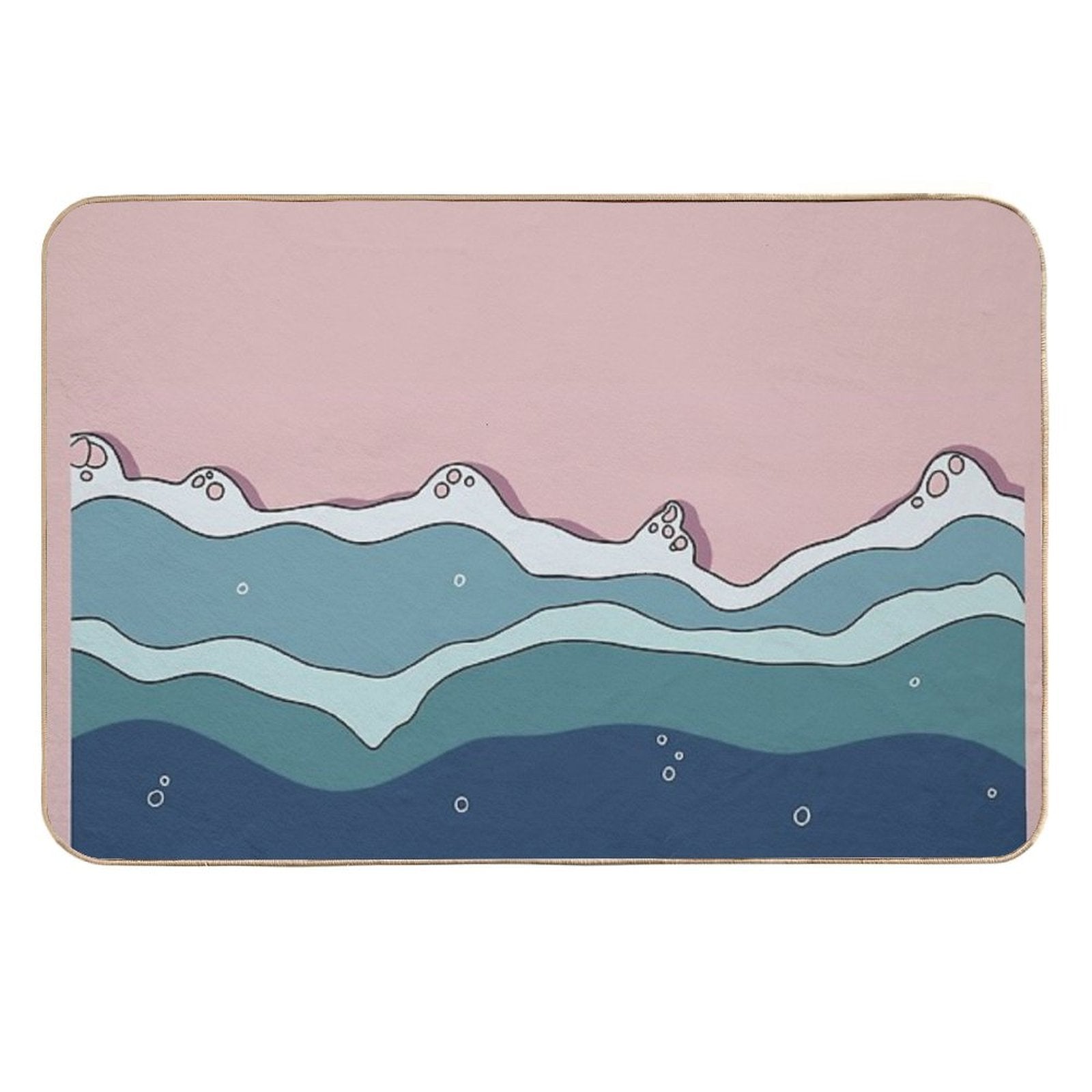 Cartoonish Seashore  Odorless Bath Mat