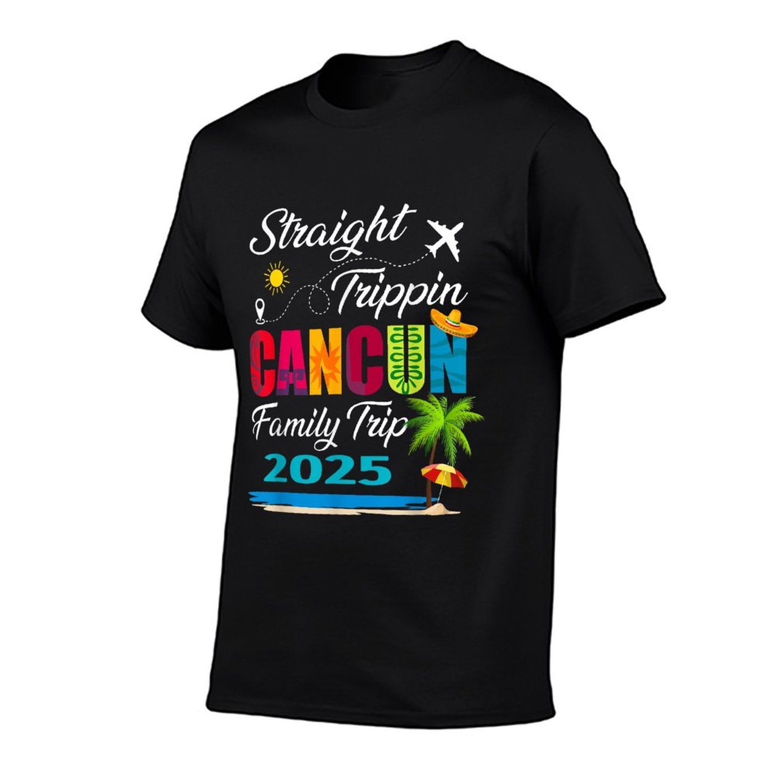 Straight Trippin 2025 Family Trip Cancun Mexico Vacation  Odor-resistant T-Shirt