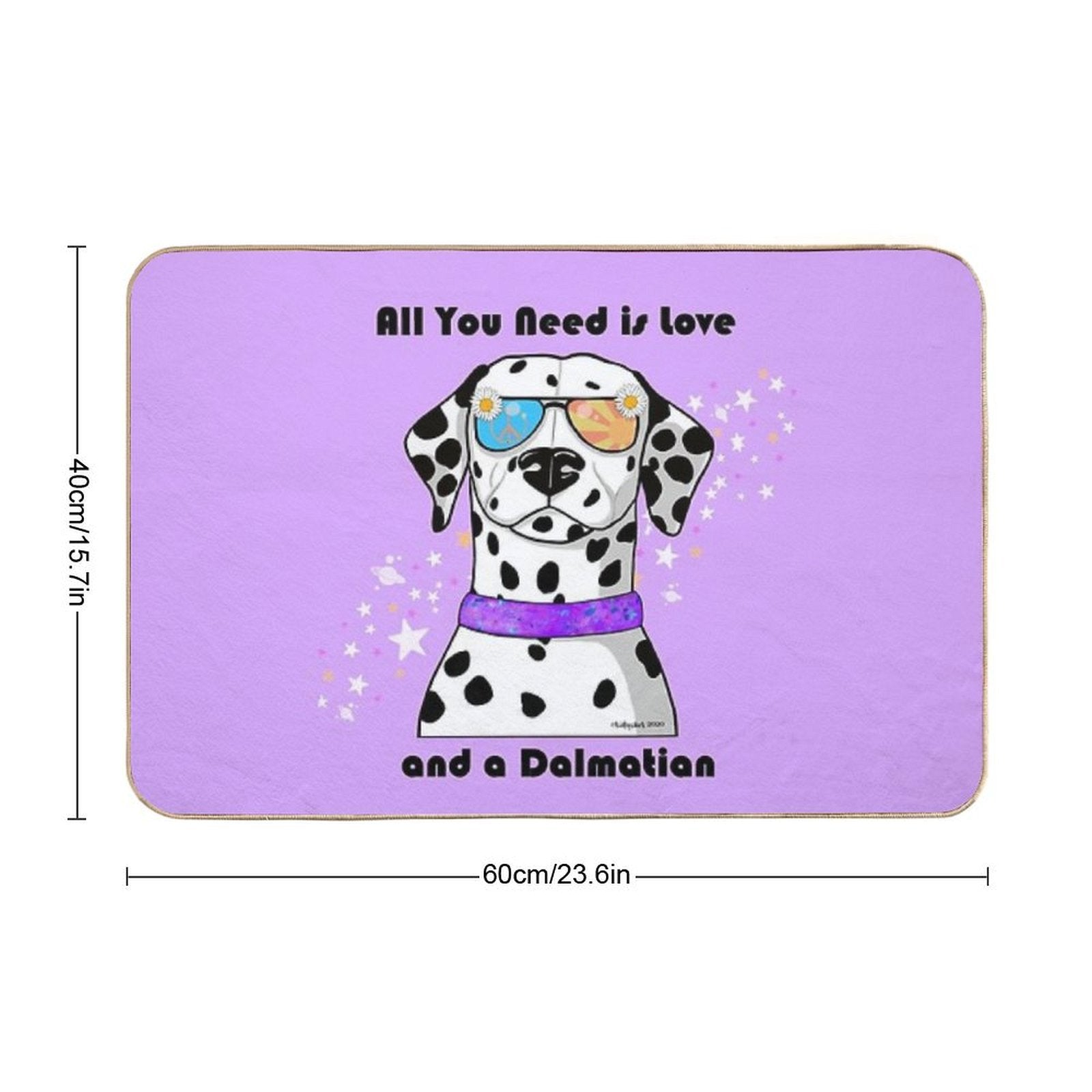 All You Need Is Love And A Dalmatian  Toxin-Free Bath Mat