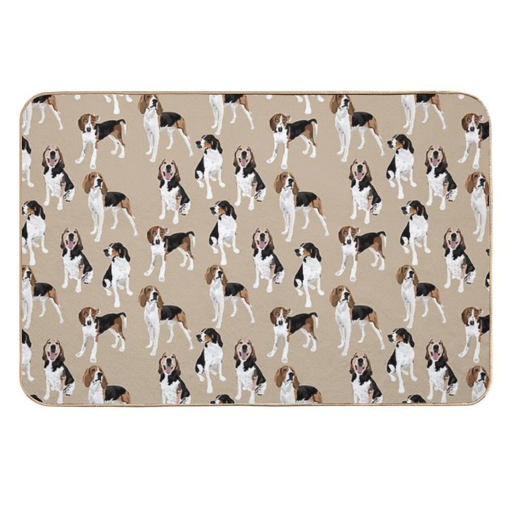 Treeing Walker Coonhound on Tan  Multi-Purpose Bath Mat