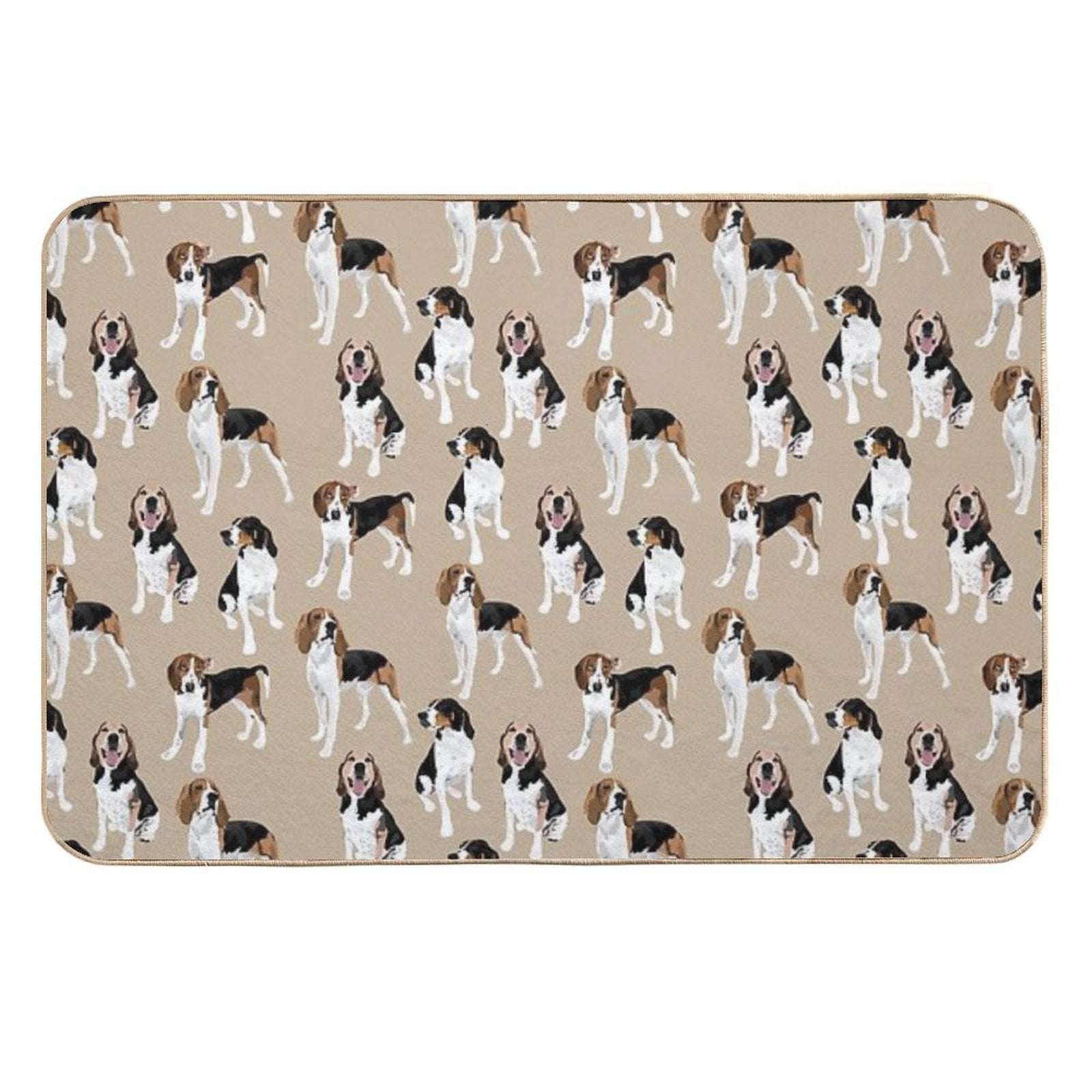 Treeing Walker Coonhound on Tan  Multi-Purpose Bath Mat