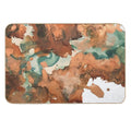 Autumn Turning - Copper And Mint Abstract  Pet-Safe Bath Mat