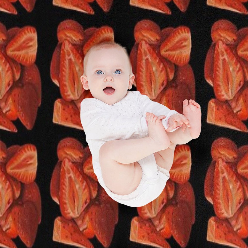 Juicy Strawberries Compact Throw Blanket