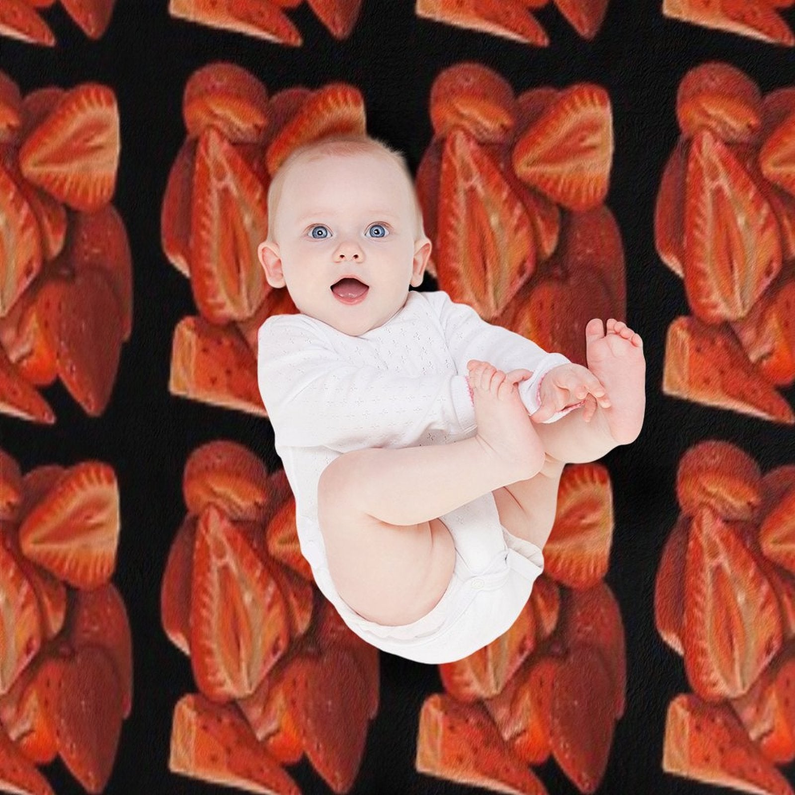 Juicy Strawberries Compact Throw Blanket