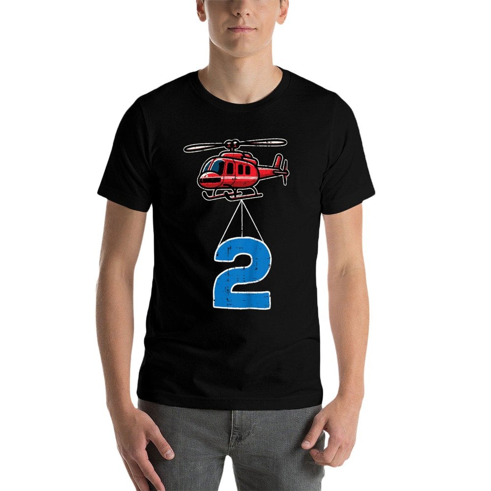 Kids 2nd Birthday Helicopter 2 Two Year Old Bday Toddler Boys Kid  Odor-resistant T-Shirt