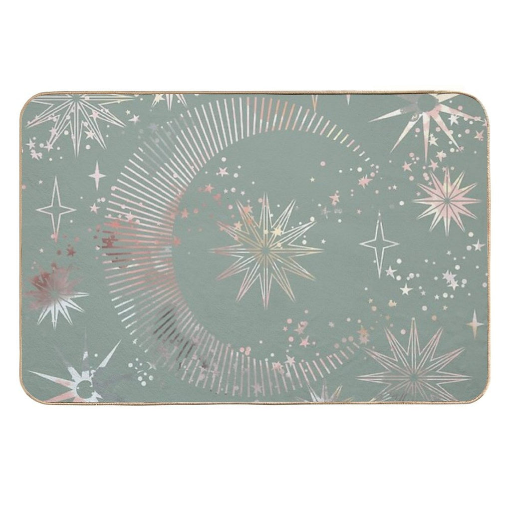 Mystic Green Moon  High-Traffic Bath Mat