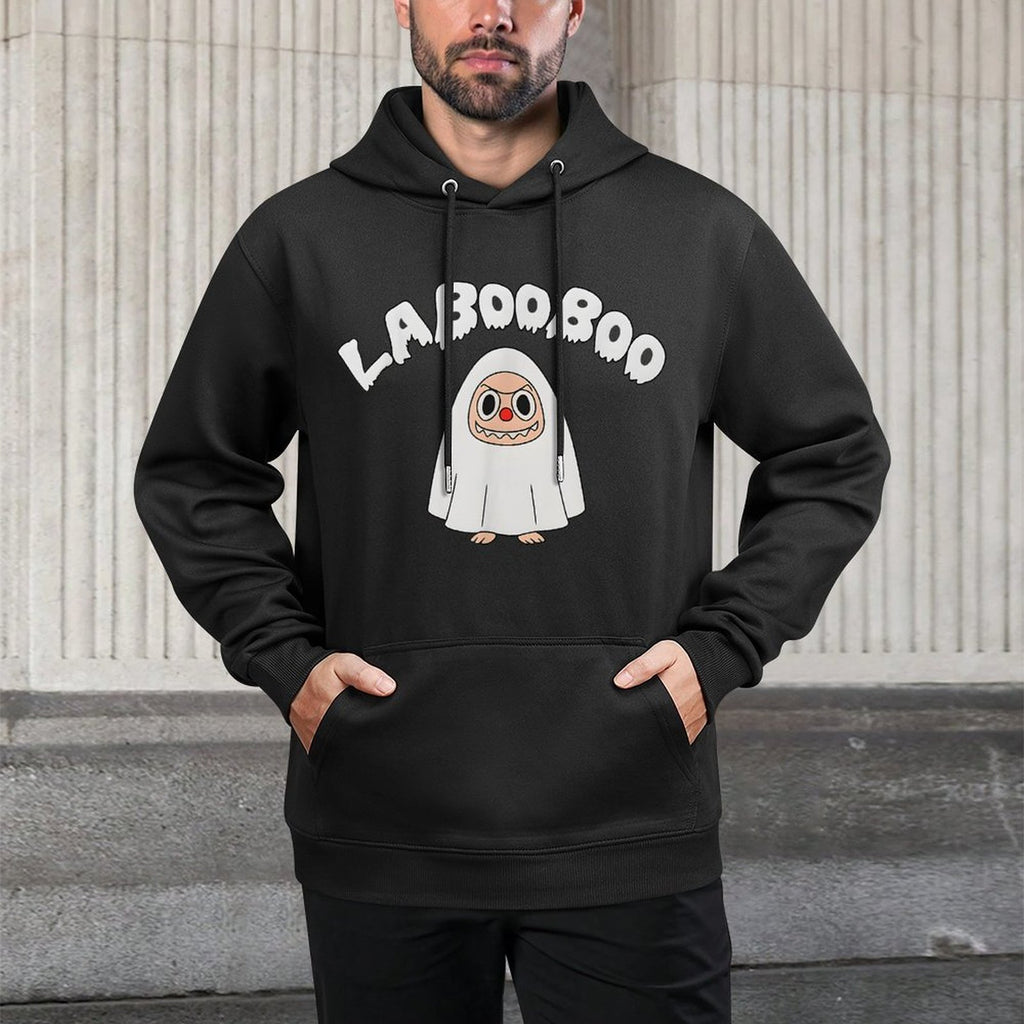 Cute Laboo Boo Ghost Halloween for Adults And Kids Adjustable Hood Hoodie