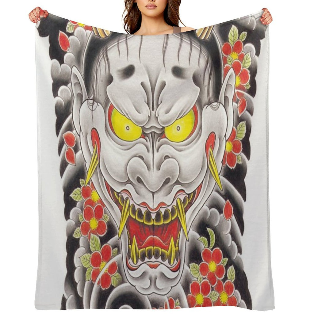 Goro Majima Hanya Tattoo Large Version Travel-friendly Throw Blanket