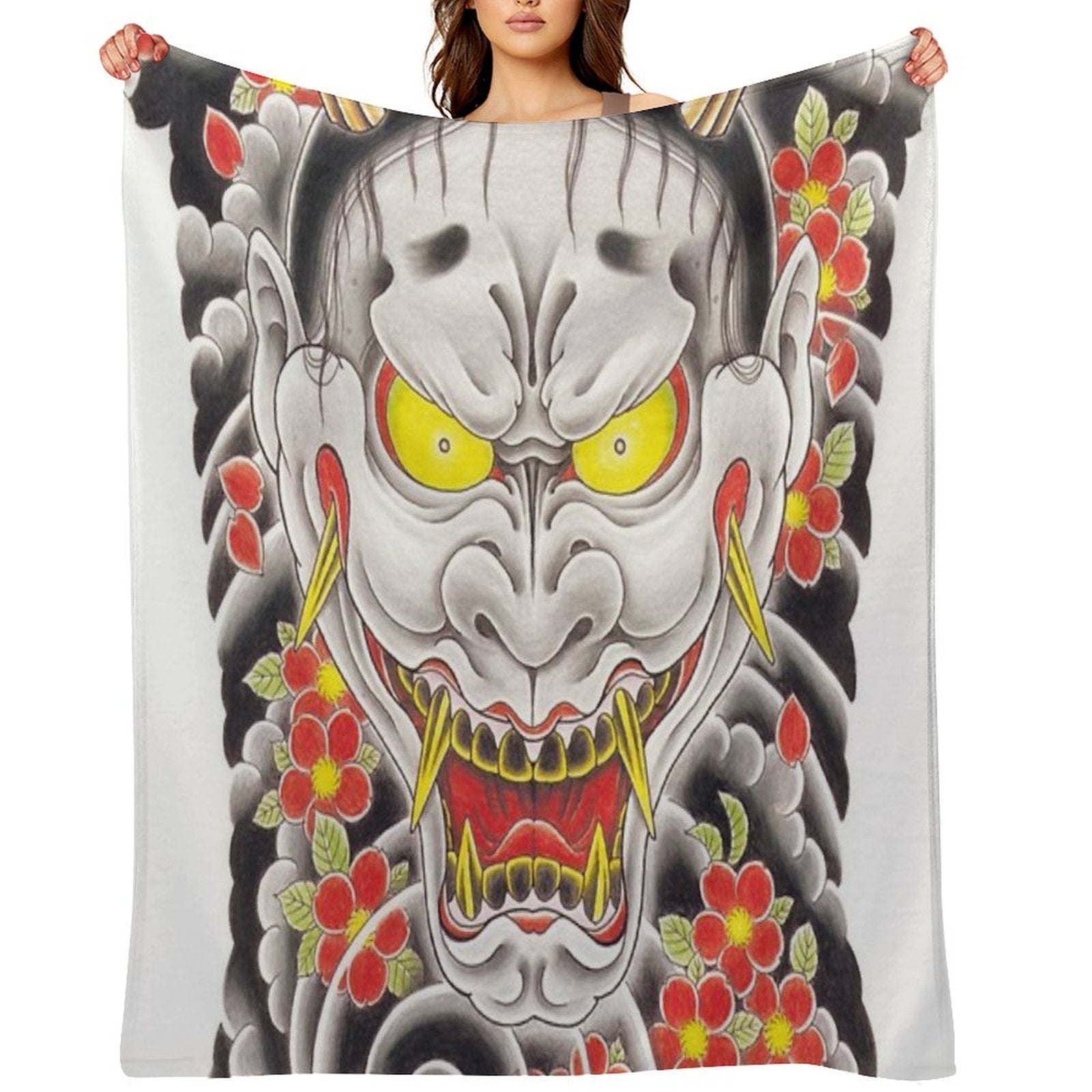 Goro Majima Hanya Tattoo Large Version Travel-friendly Throw Blanket