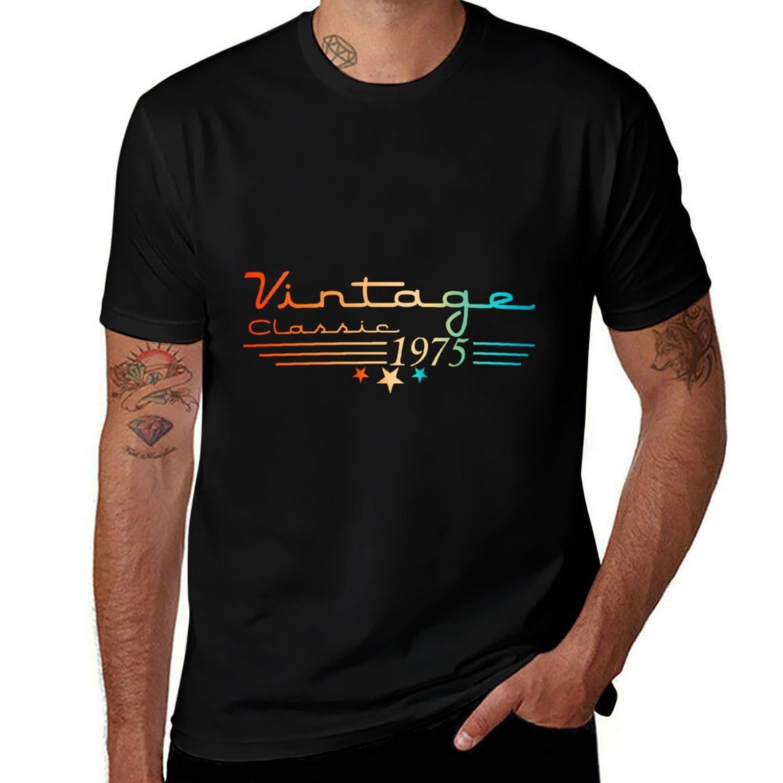 Vintage 50th Birthday Decorations Vintage 1975 50 Years Old  Vintage-inspired T-Shirt