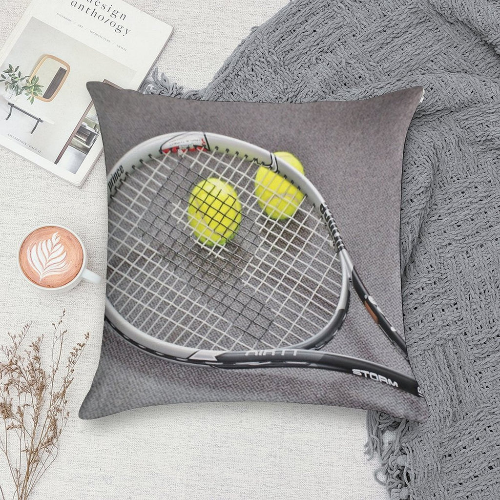 Tennis Ball Soft Hidden Zipper Throw Pillow