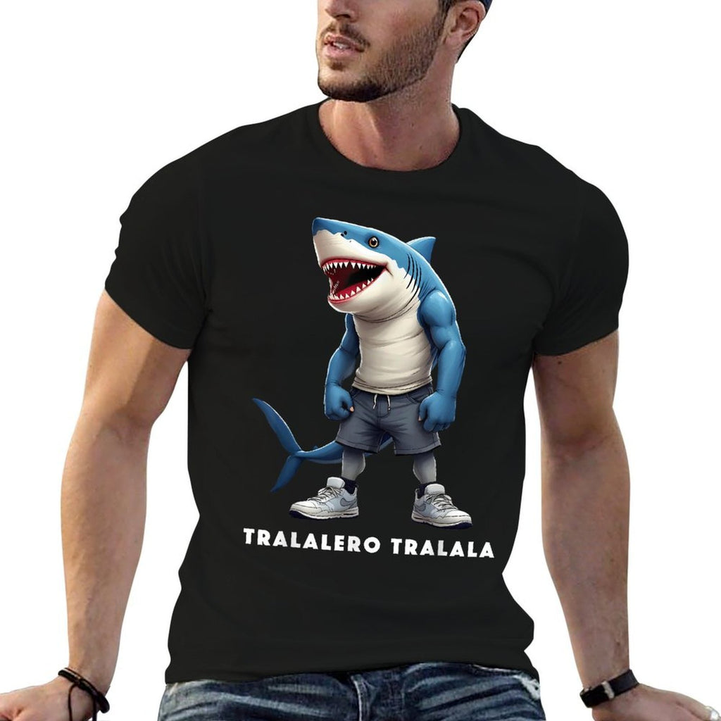 Tralalero Tralala Meme Funny Shark Quote Italian Saying  Eco-friendly Material T-Shirt