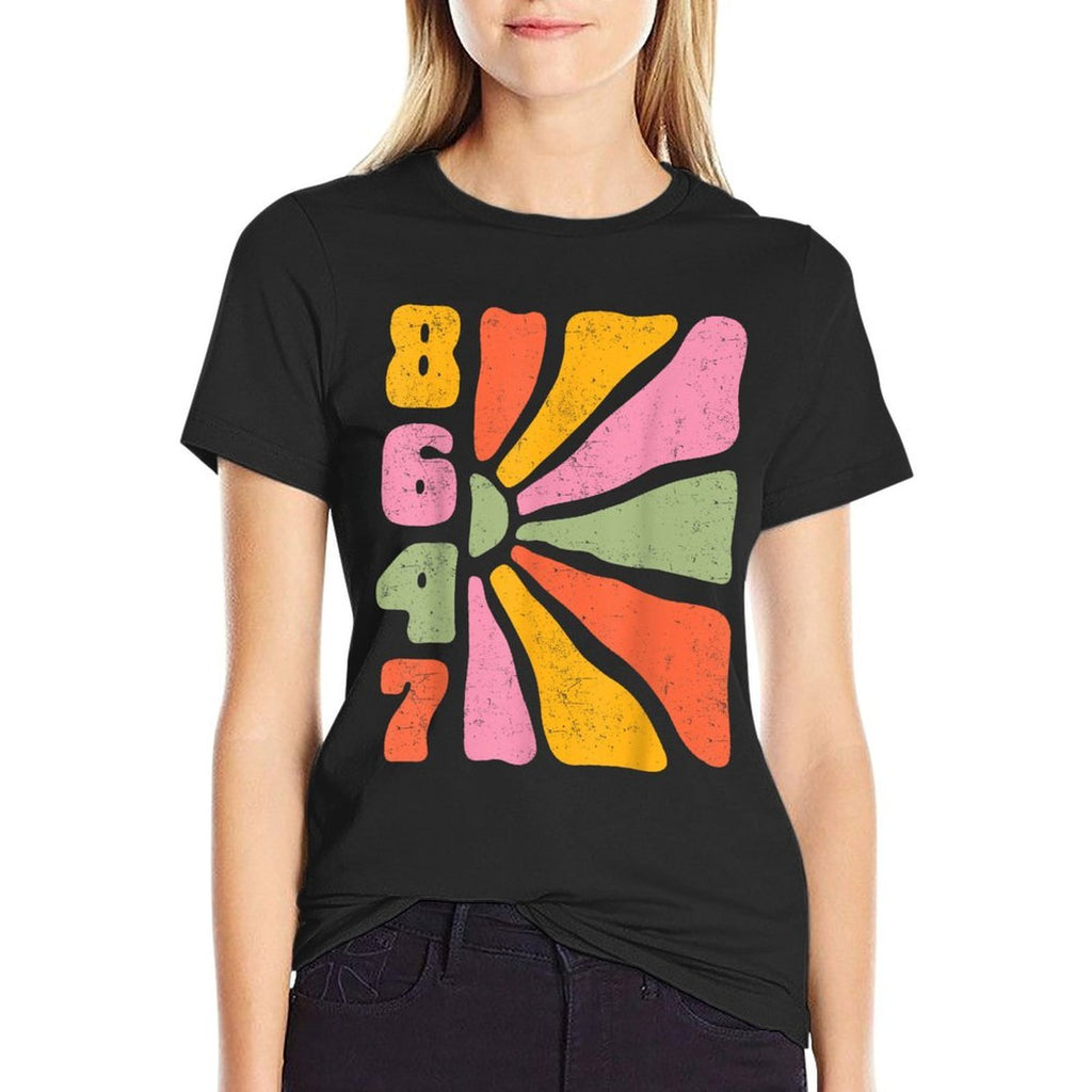 Vintage 8647 Anti-Trump Funny Boho Flowers Floral Feminist  Graphic-printed T-Shirt