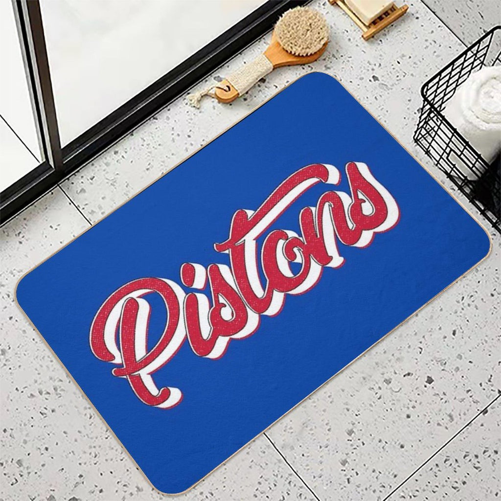 Retro Detroit Pistons Vintage  Pet-Safe Bath Mat