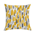 Grey And Mustard Yellow Paint Brush Effect Soft Washable Throw Pillow