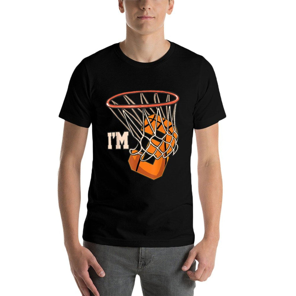 Im 3 Basketball Theme Birthday Party Celebration 3rd  Slim-fit Cut T-Shirt