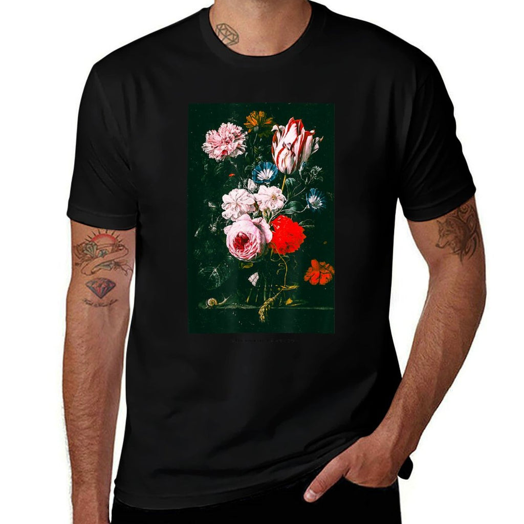 Aesthetic Floral Rose Art Streetwear Fashion Graphic  Soft T-Shirt