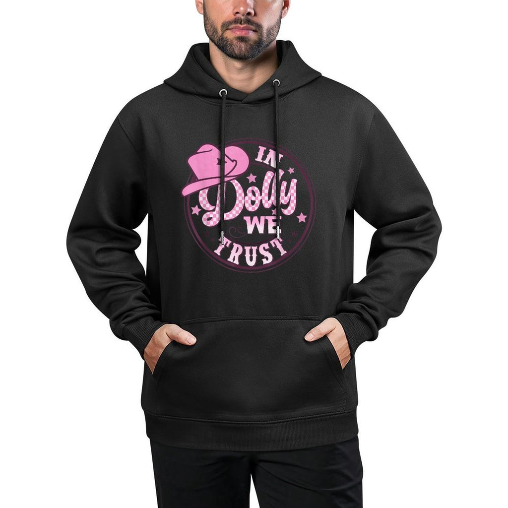 In Dolly We Trust Funny Pink Hat For Girls Versatile Streetwear Hoodie