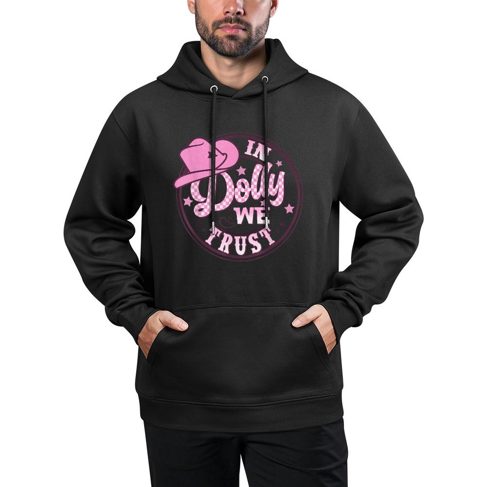 In Dolly We Trust Funny Pink Hat For Girls Versatile Streetwear Hoodie