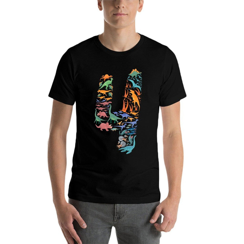 Kids Dinosaur 4th Birthday Boy 4 Years T-Rex Party Rawr I'm 4  Soft T-Shirt