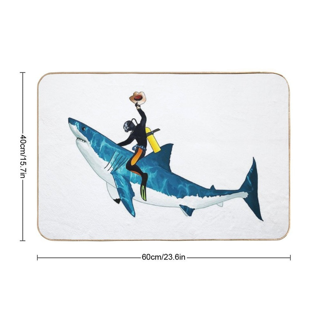 Shark Rodeo  Dirt-Trapping Bath Mat