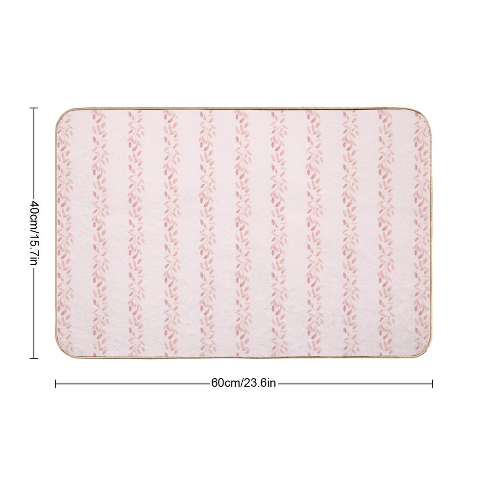 Pastel Floral Tone on Tone Watercolor Stripe Bella Petals in Pink Diamond  High-Traffic Bath Mat