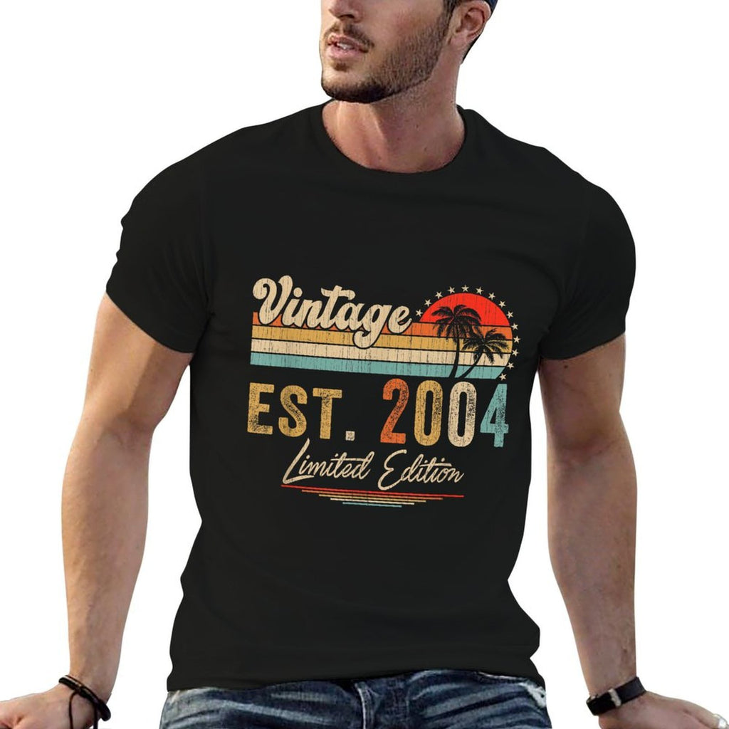 Est Vintage 2004 Limited Edition 20th Birthday 20 Years Old  Easy-care T-Shirt