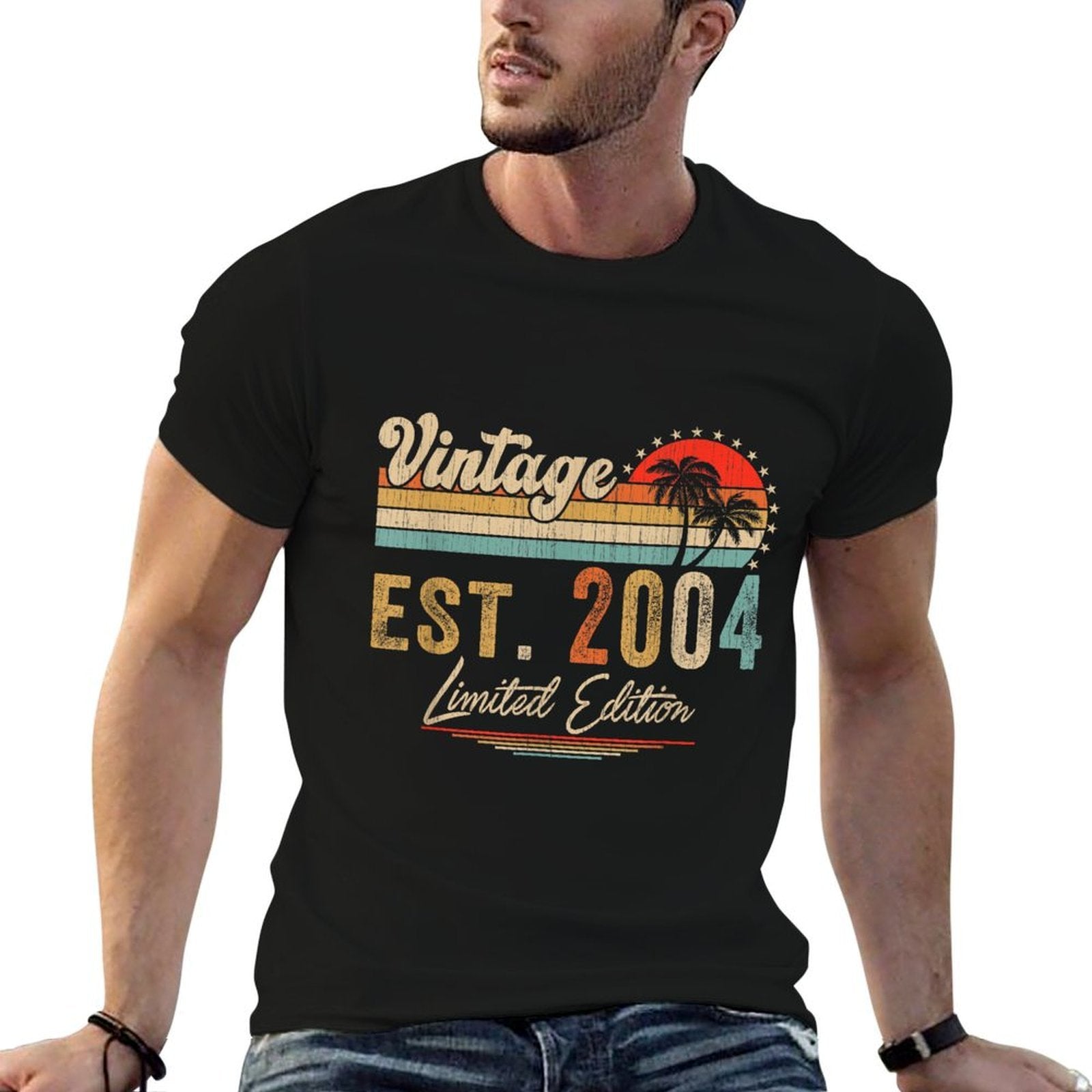 Est Vintage 2004 Limited Edition 20th Birthday 20 Years Old  Easy-care T-Shirt