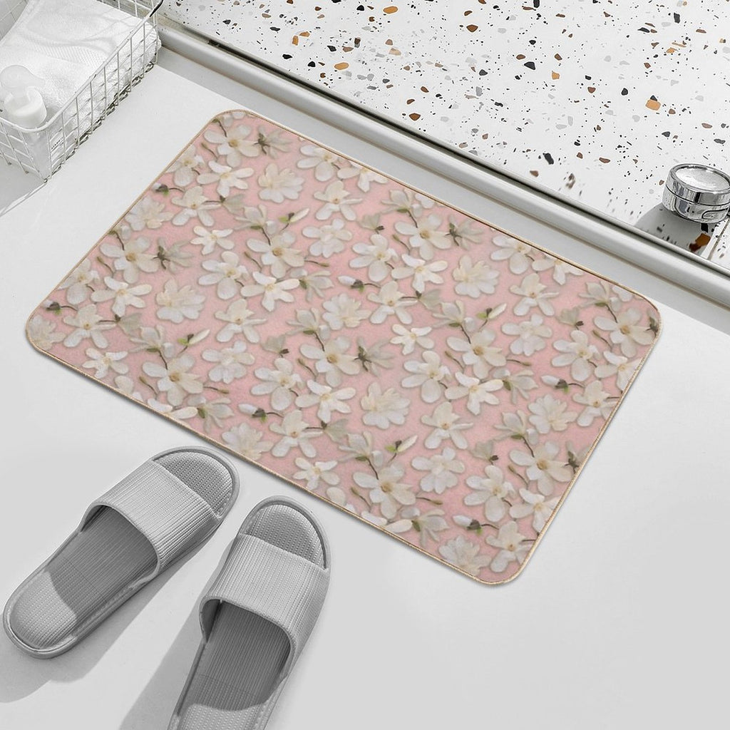 Magnolia Kobus Rose  Non-Slip Bath Mat