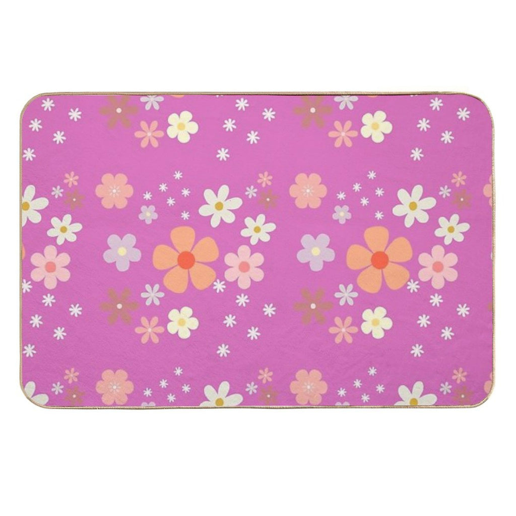 Wallpaper Frenzy Flower Power  Pet-Safe Bath Mat