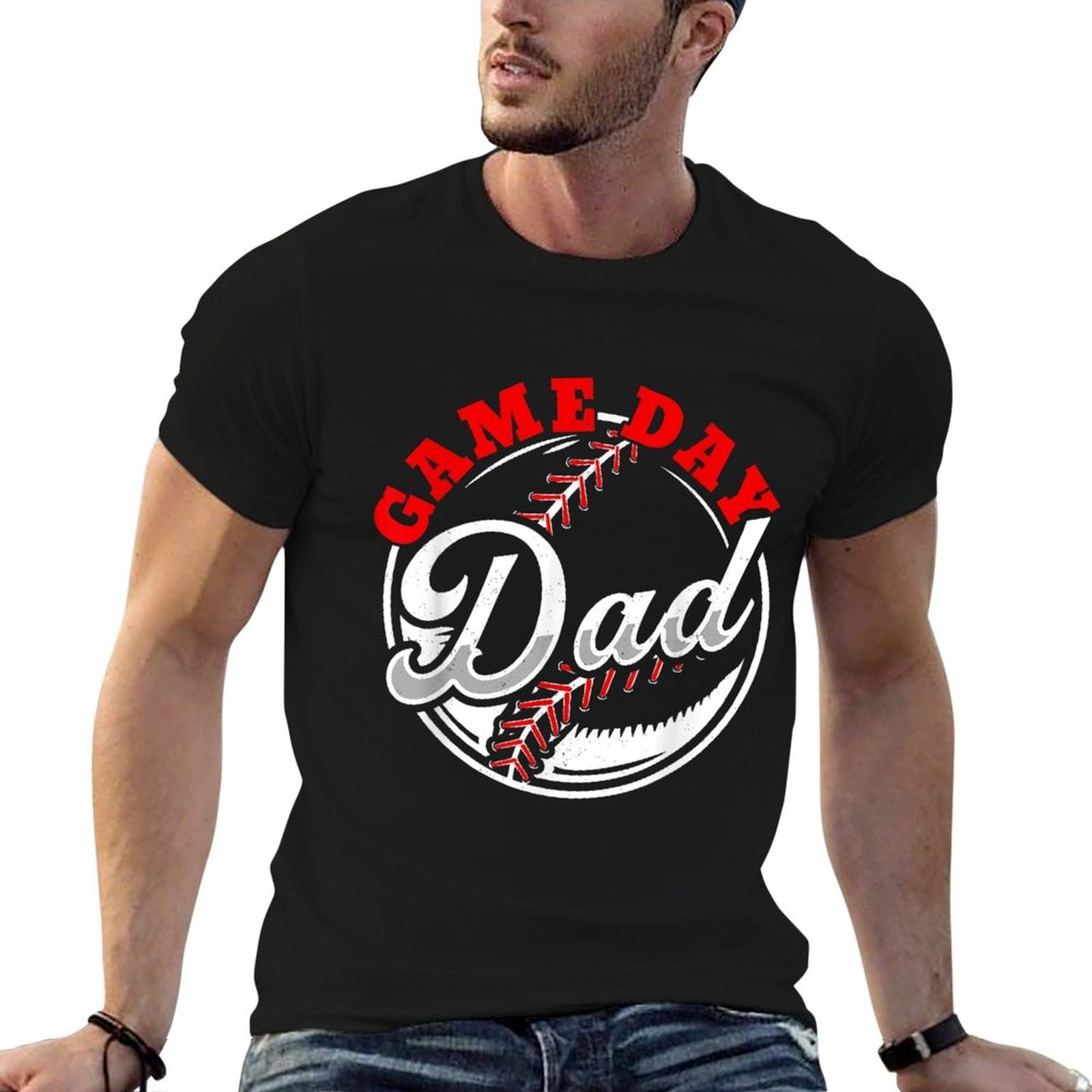 Game Day Dad Proud Baseball Parent Summer Sports League  Versatile T-Shirt