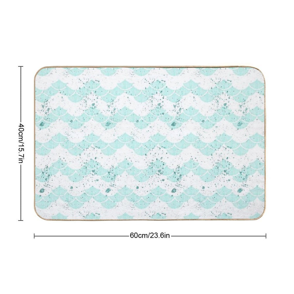 Mermay Scales Glitter Mermaid Have More Fun  Rapid-Drying Bath Mat