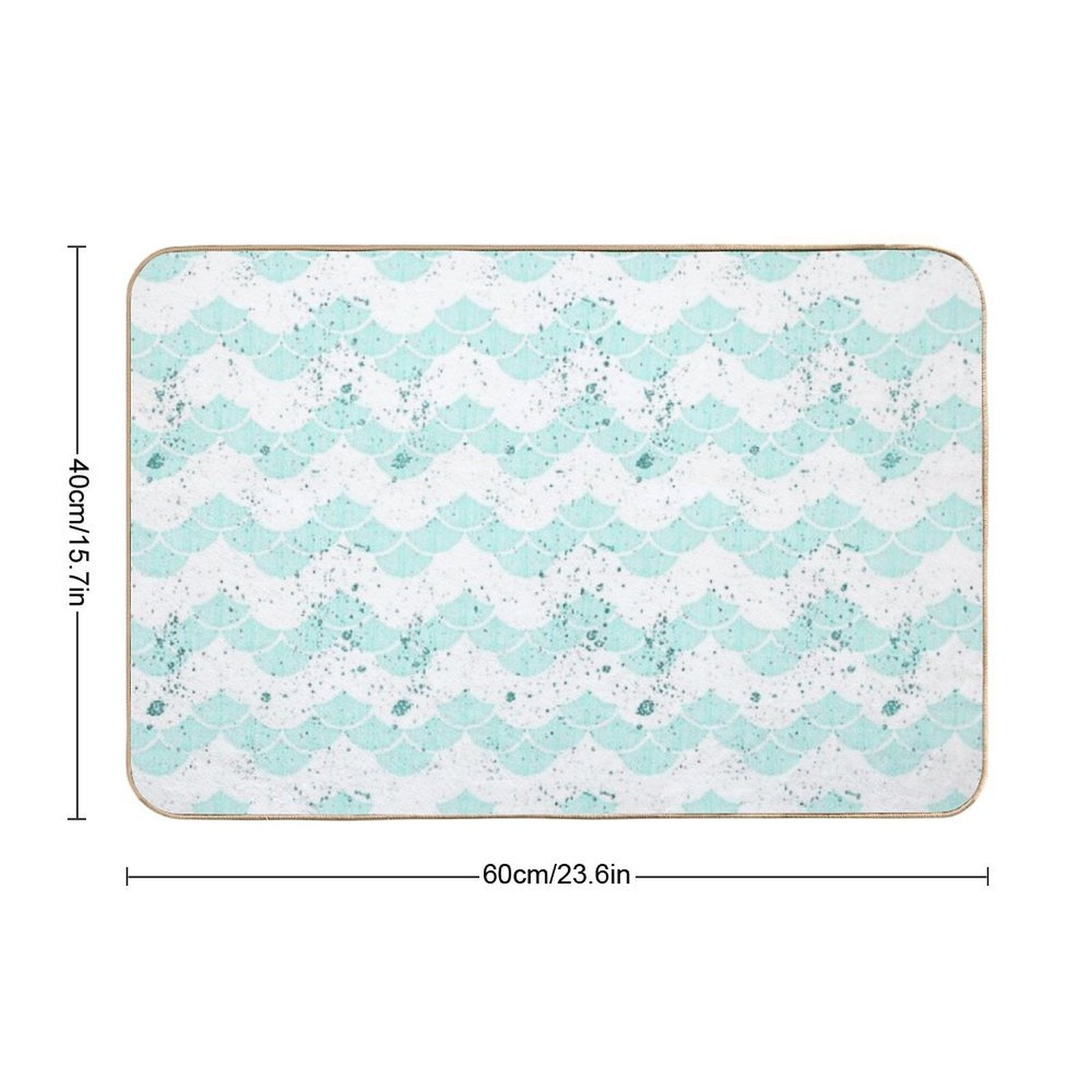Mermay Scales Glitter Mermaid Have More Fun  Rapid-Drying Bath Mat