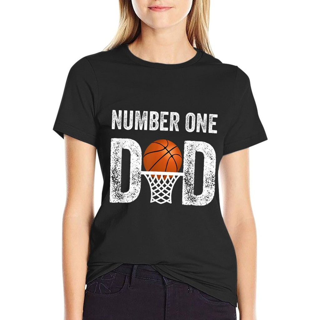 Number One Basketball Dad Fathers Day Men Best Daddy Ever  Graphic-printed T-Shirt