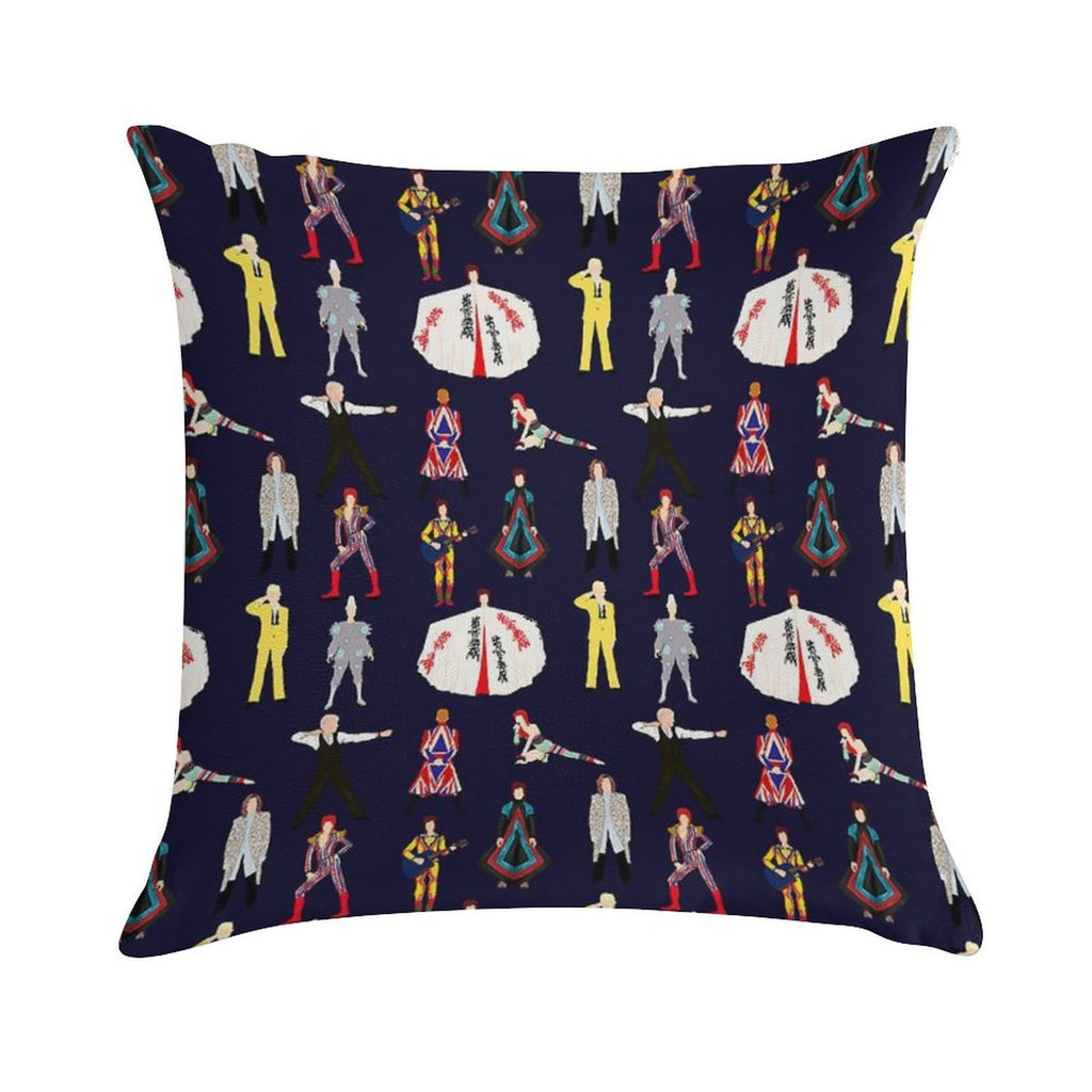 The Bowie Experience Line-up Soft Ultra-Soft Texture Throw Pillow