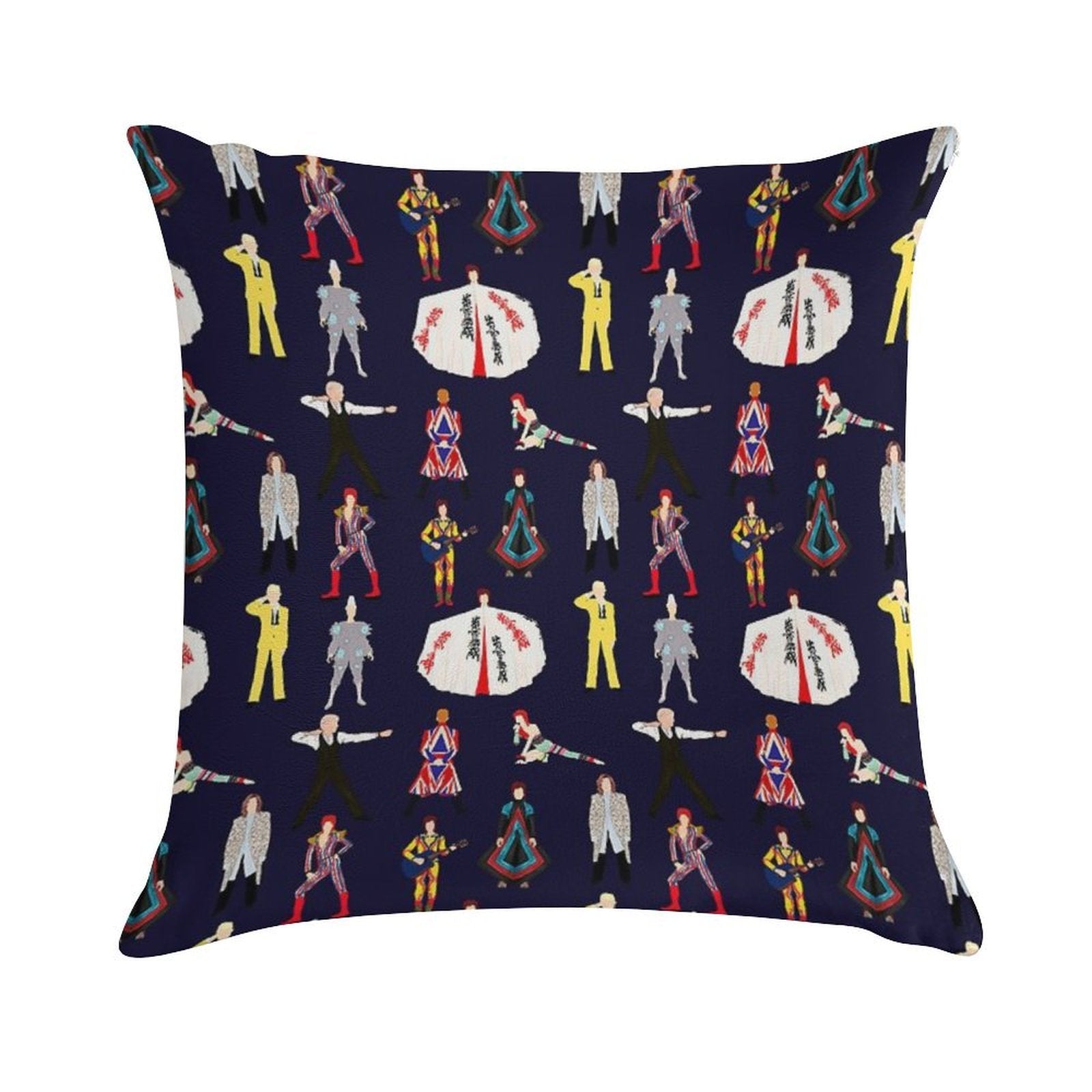 The Bowie Experience Line-up Soft Ultra-Soft Texture Throw Pillow