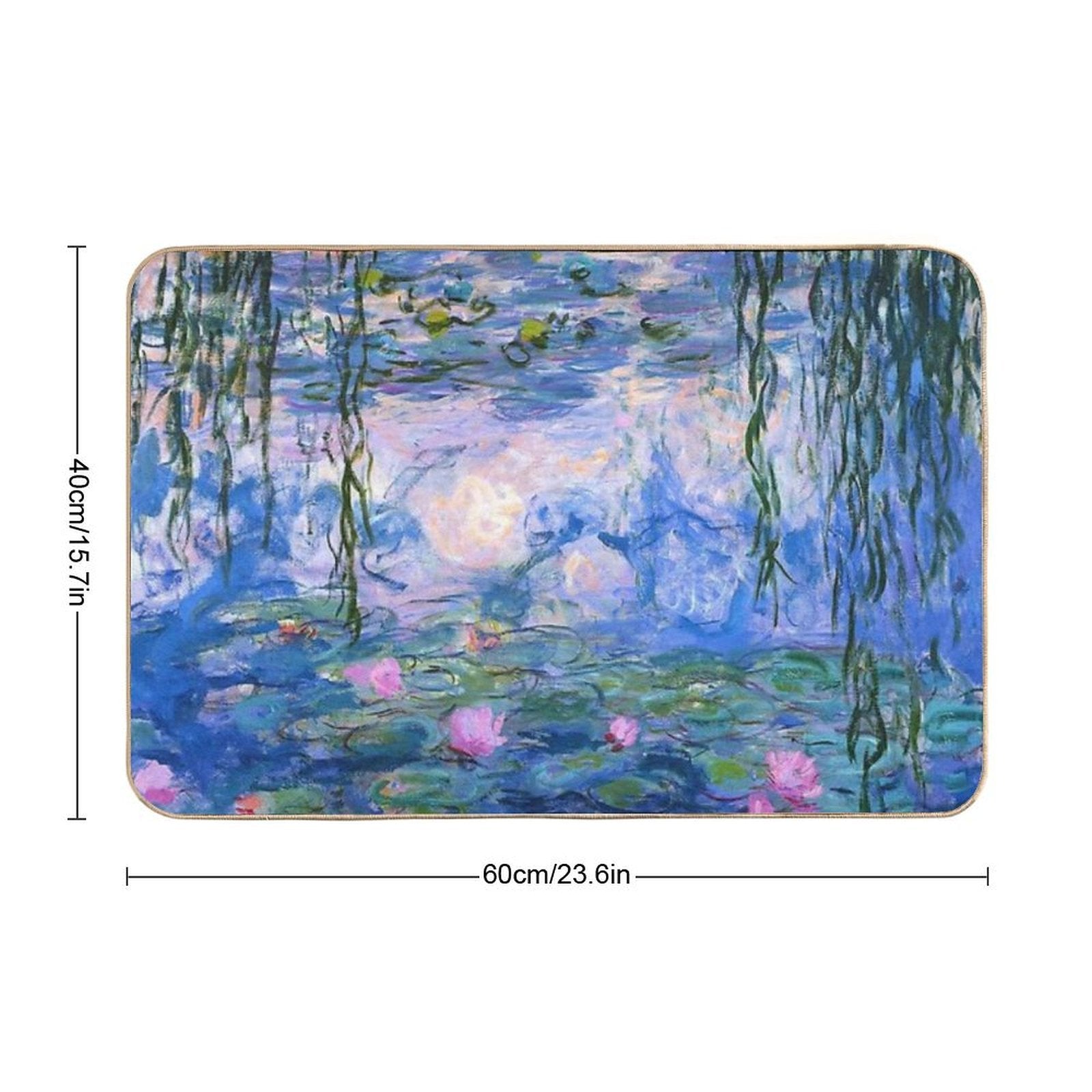Water Lilies Monet  Toxin-Free Bath Mat