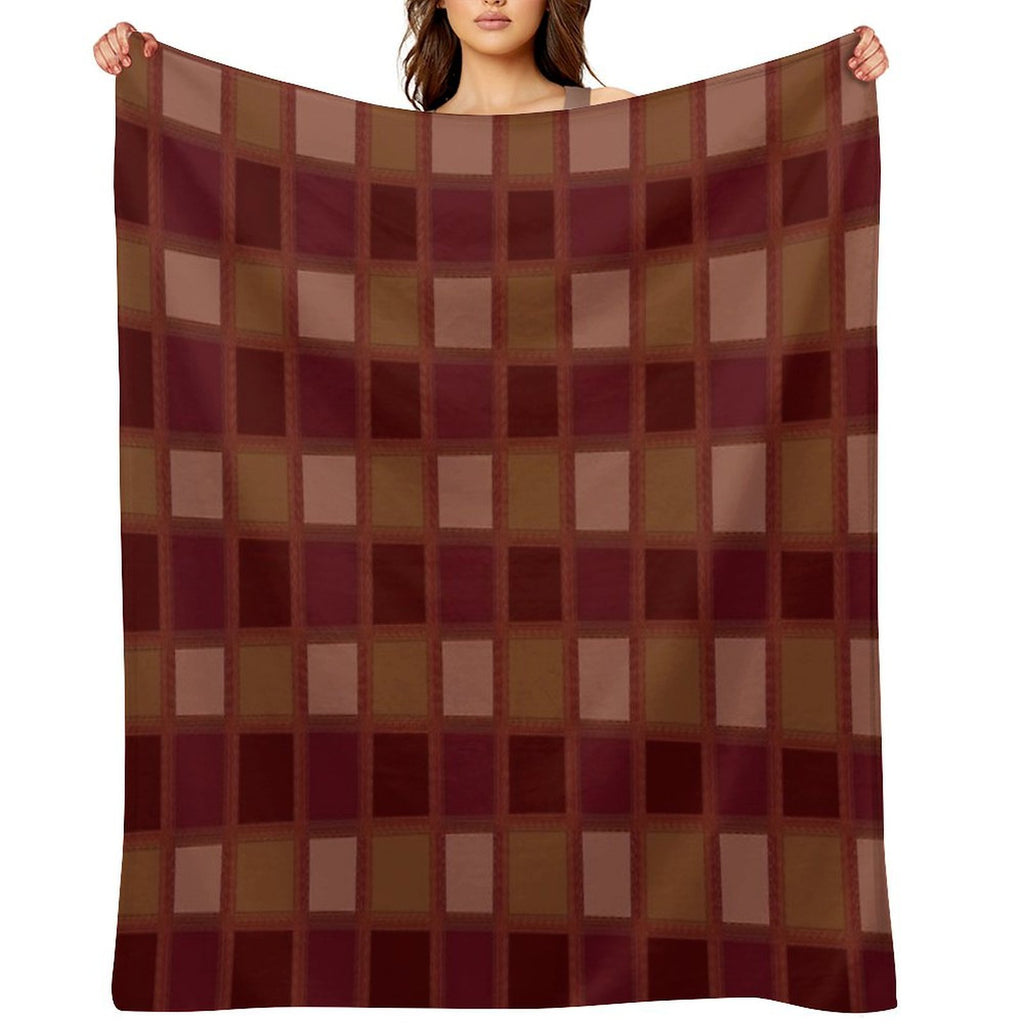 Chessboard Net  Pattern Velvety-soft Throw Blanket