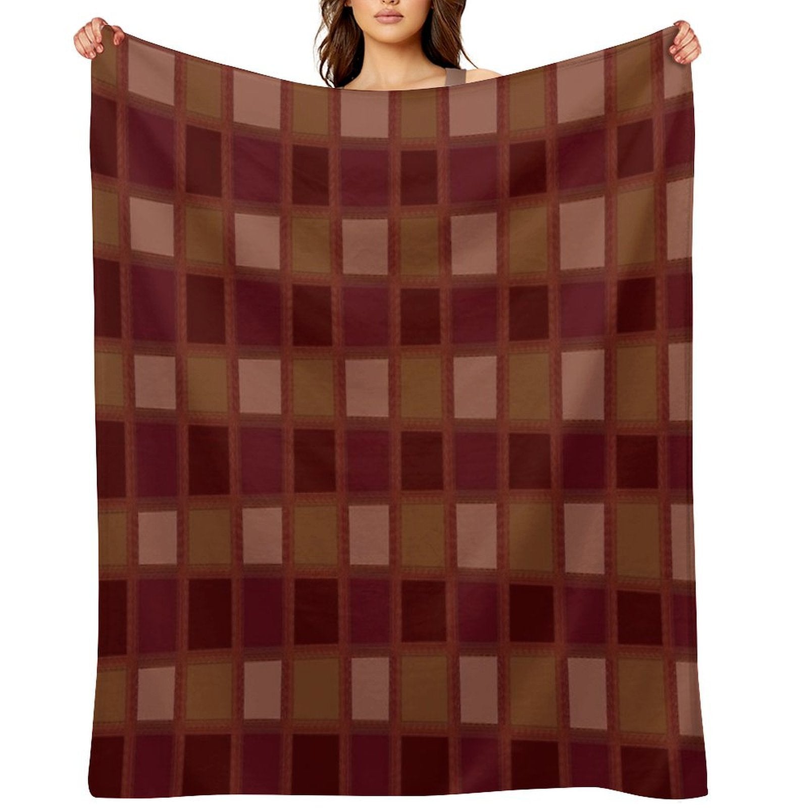Chessboard Net  Pattern Velvety-soft Throw Blanket