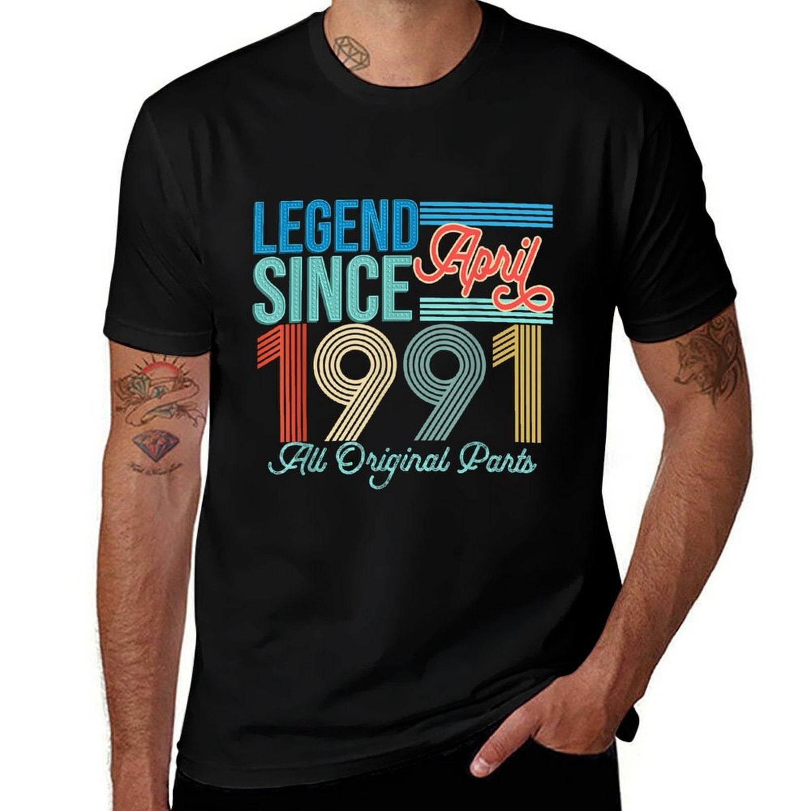 Vintage 1991 Birthday April 1991 Vintage 30th Birthday  Classic T-Shirt