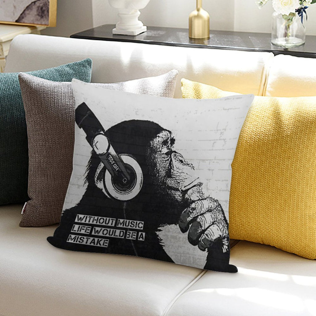 Without Music Life Would Be A Mistake Soft Easy Maintenance Throw Pillow